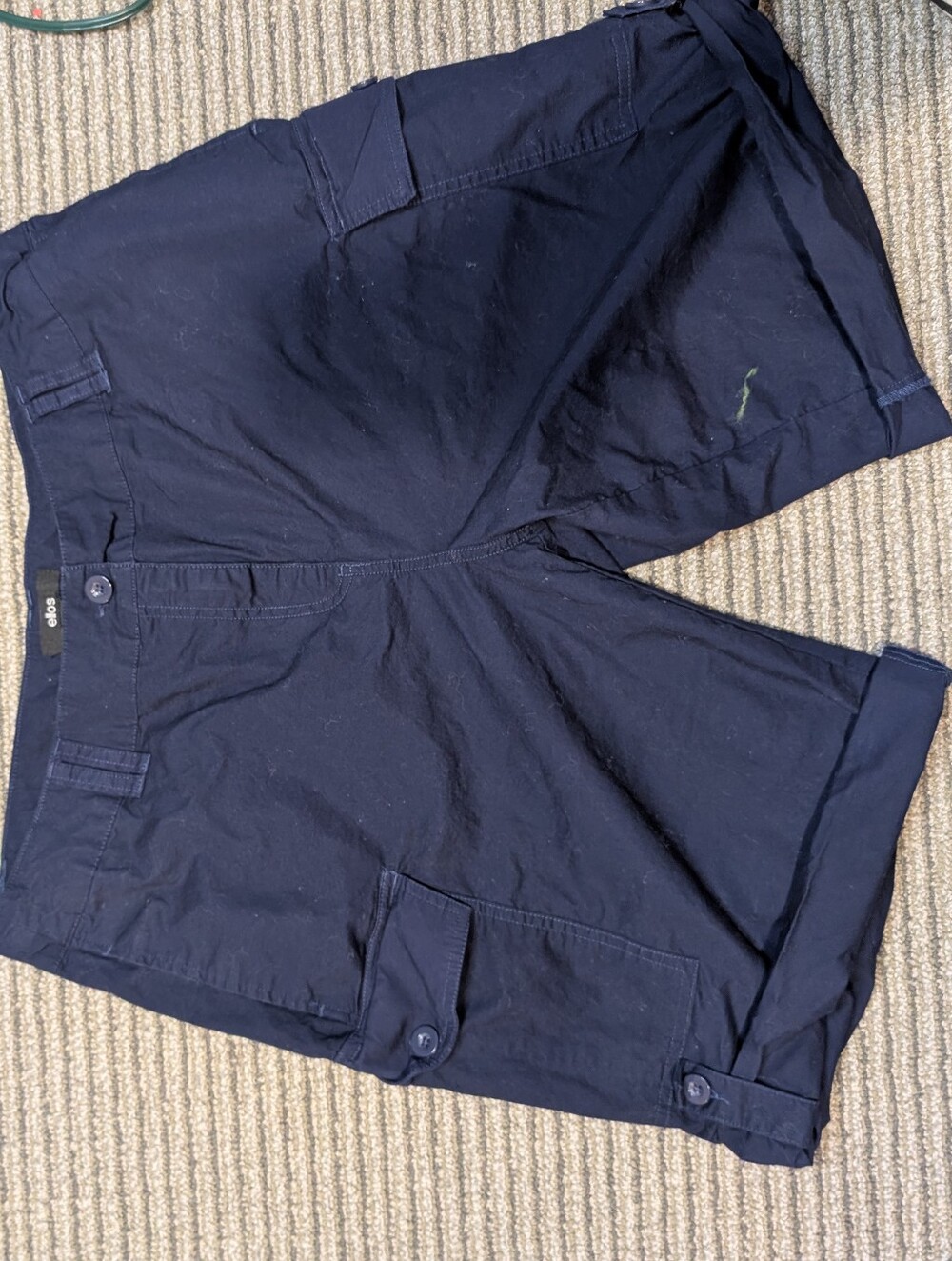 ellos  Navy Cargo Shorts with Side Pockets